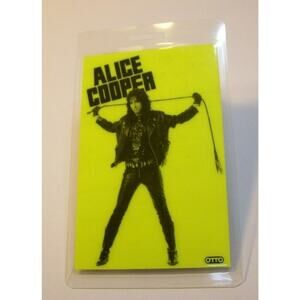 Alice Cooper Original 1991 Backstage Concert Pass Hey Stoopid Horor Shock Rock